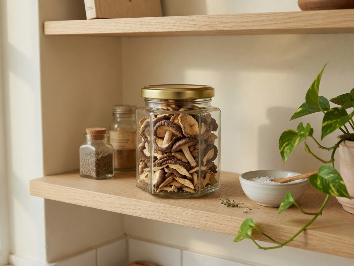 Shiitake freeze dried jar