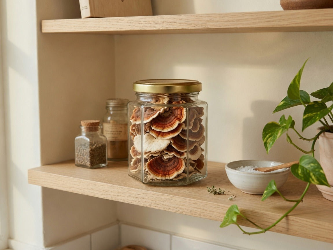 Turkey Tail freeze dried jar